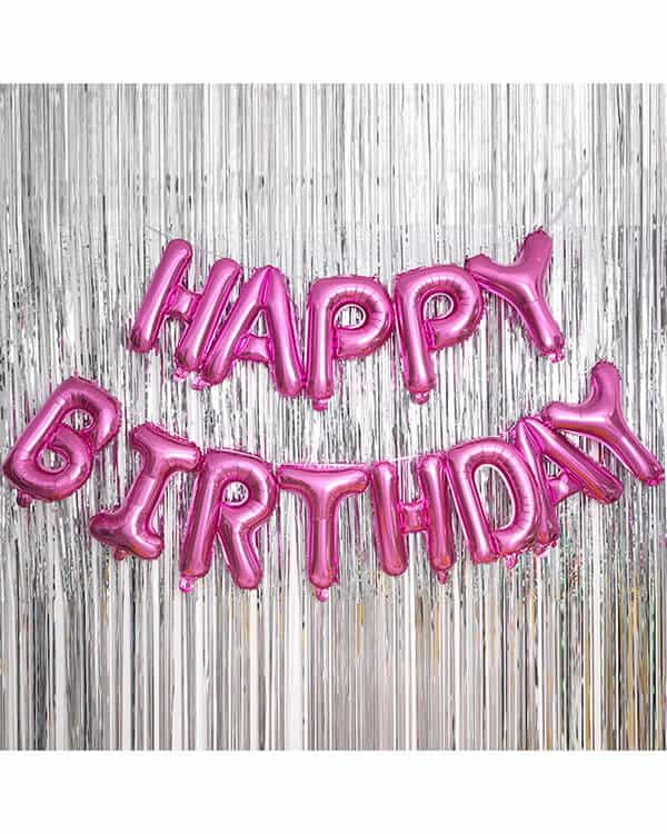 Надпись Happy Birthday Розовый 41см — изображение 1